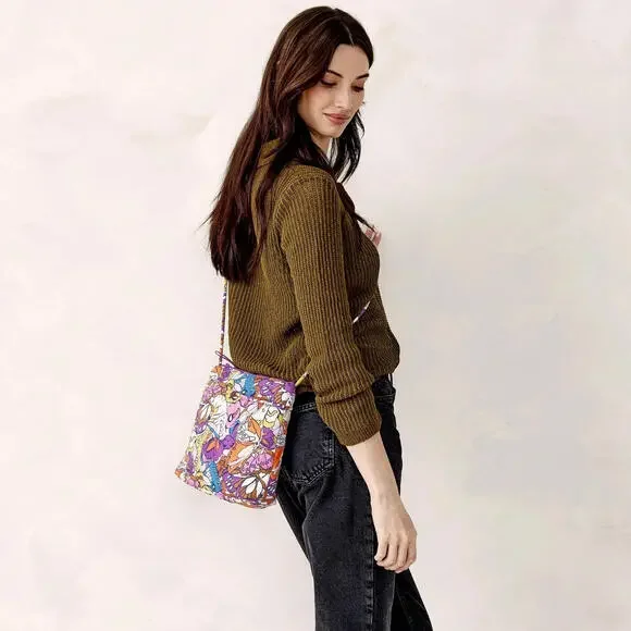 Vera Bradley Womens Featherweight Original Hipster Crossbody, Flutter, $80 MSRP - Picture 2 of 9